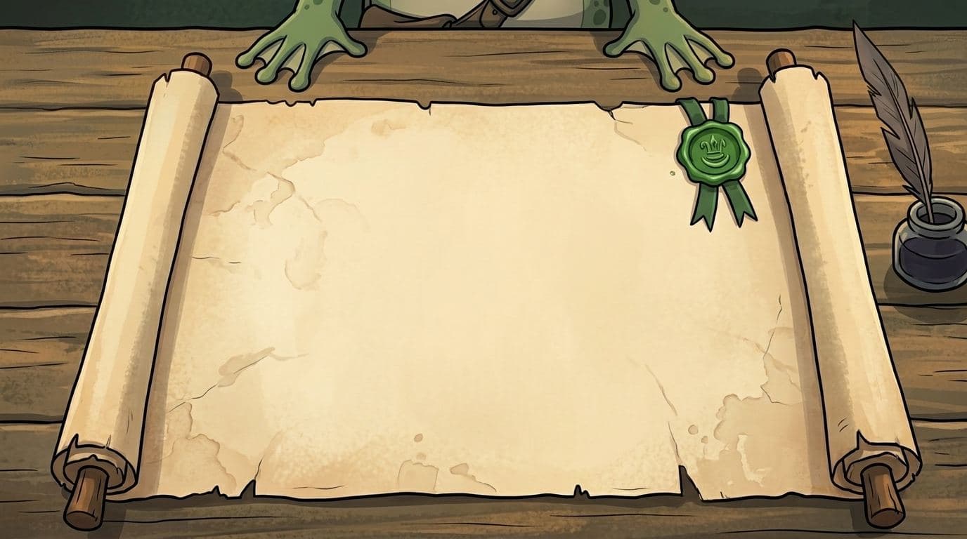 A scroll on the table